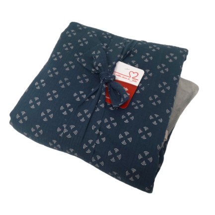 Couverture bébé double gaze & minky - Grand format