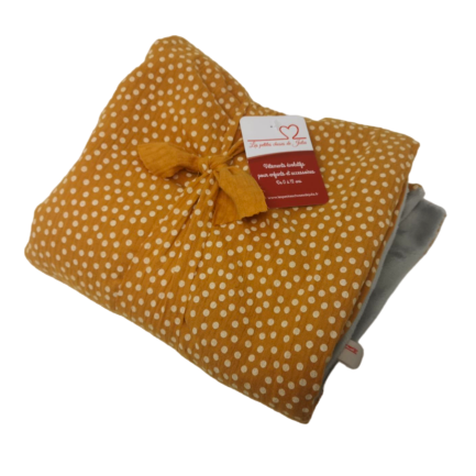 Couverture bébé double gaze & minky - Grand format