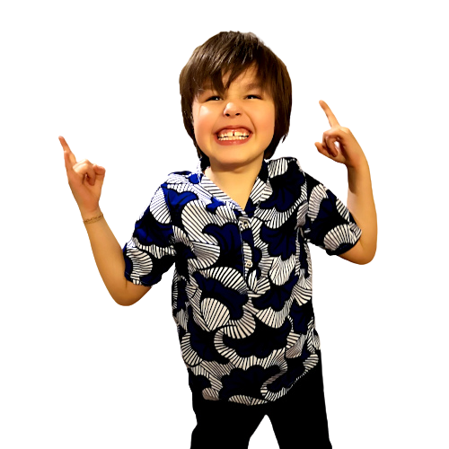 Blouse pagne wax du Togo – 8-10 ans