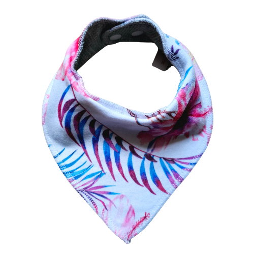 Bandana bavoir - Collection Hibiscus