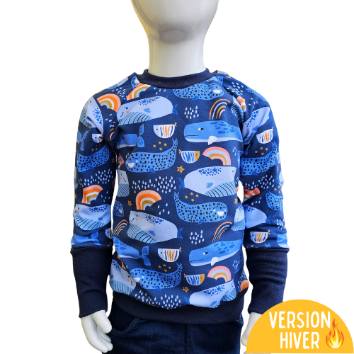 Sweat évolutif HIVER - Collection Baleine