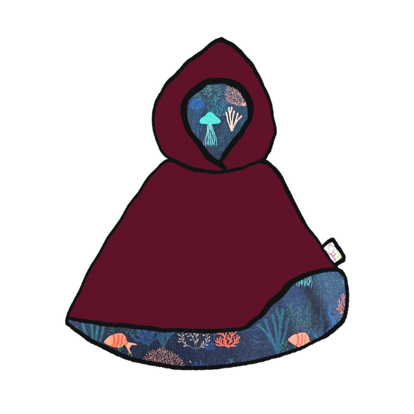 Cape réversible bébé & enfant - Collection Aqua