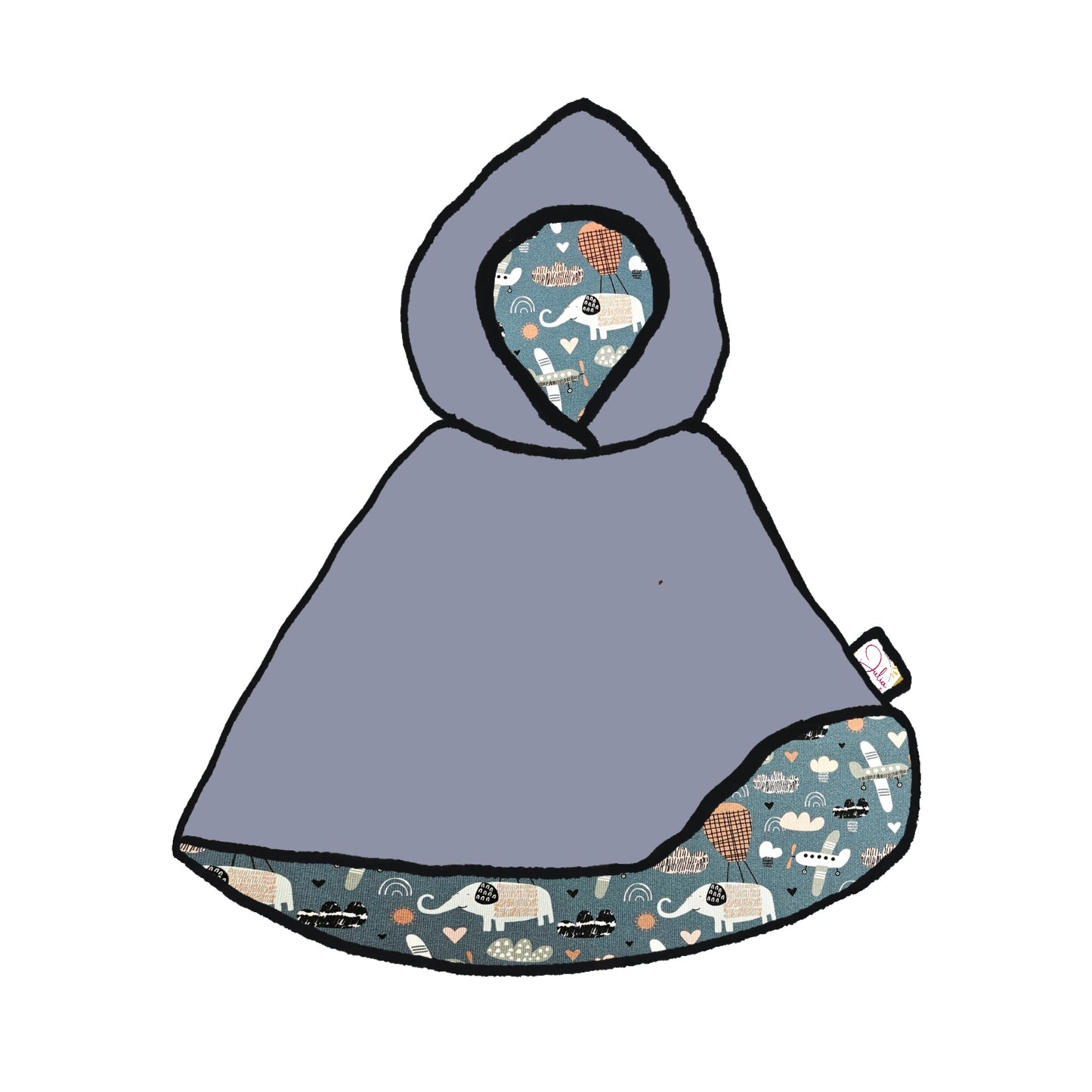 Cape réversible bébé & enfant - Collection Envolée