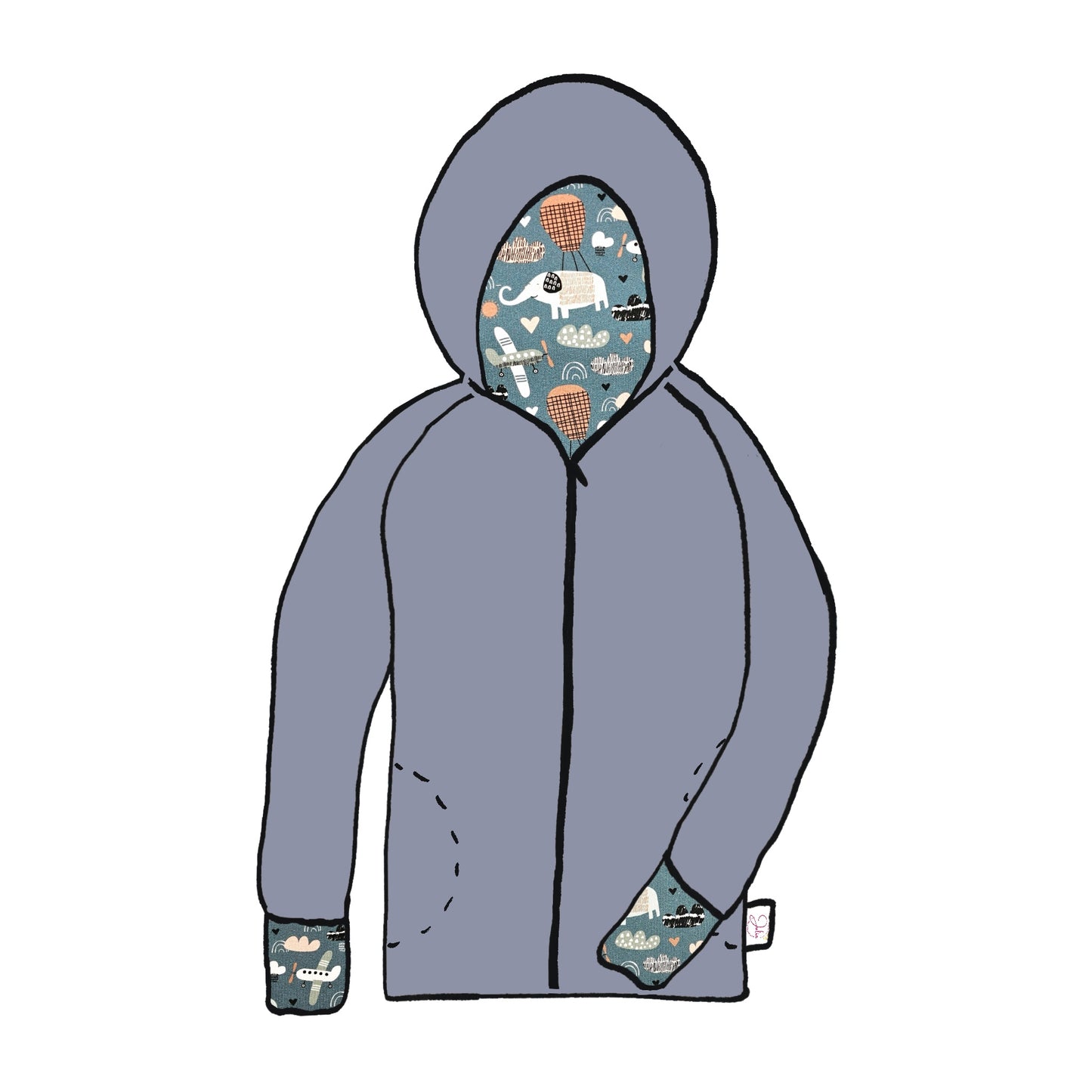 Manteau évolutif Zippé - Collection Envolée