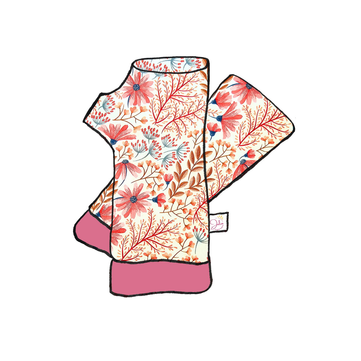 Mitaines évolutives enfant - Collection Fleur