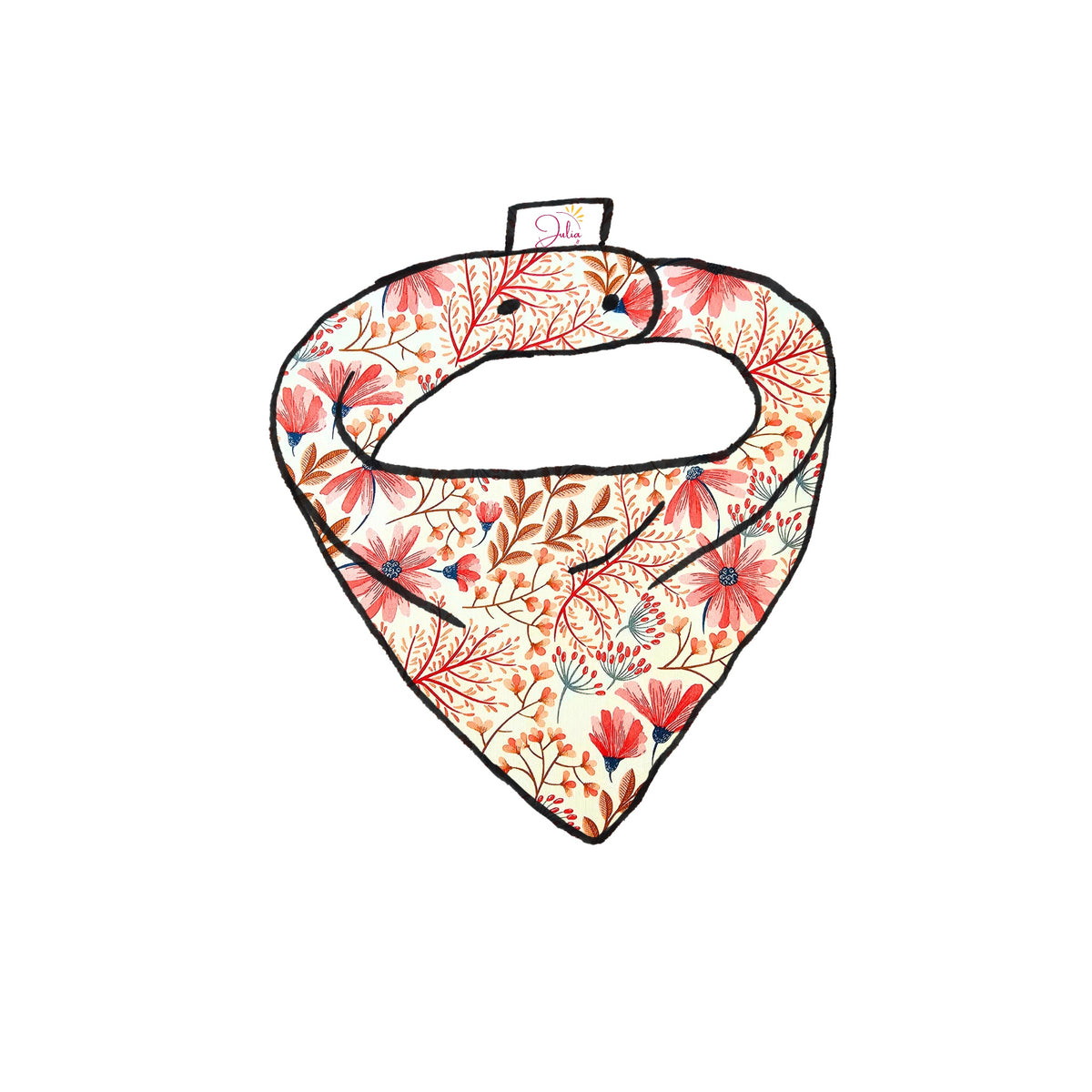 Bandana bavoir bébé - Collection Fleur