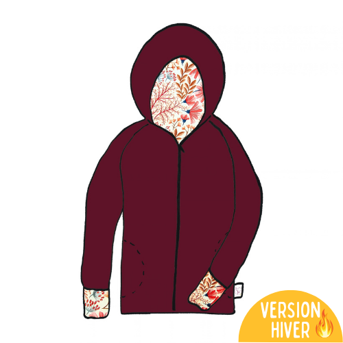 Manteau évolutif Zippé HIVER - Collection Fleur