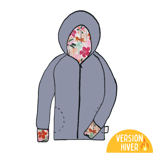 Manteau évolutif Zippé HIVER - Collection Hibis
