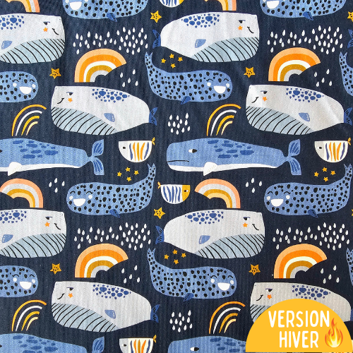 Chaussons souples bébé & enfant - Collection Baleine