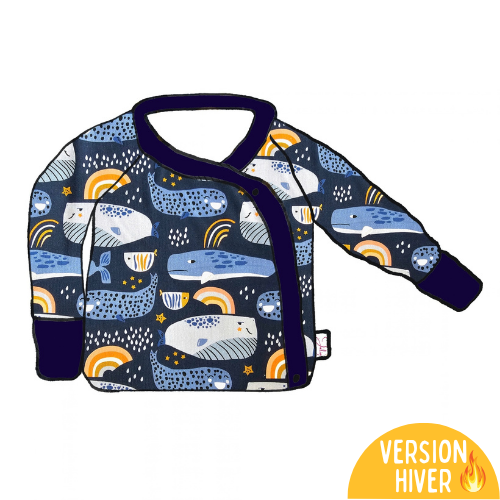 Brassière cache cœur évolutive HIVER - Collection Baleine