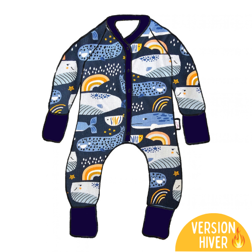 Combinaison évolutive bébé HIVER - Collection Baleine