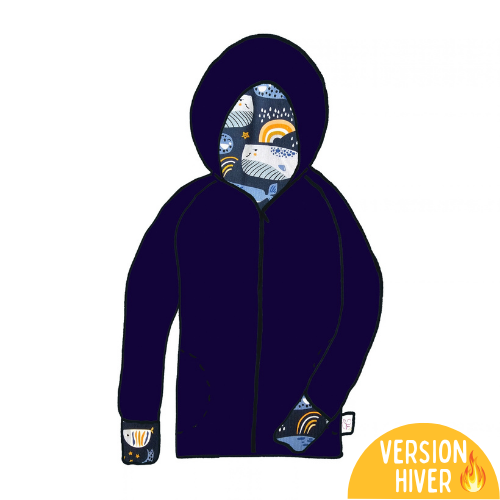 Manteau évolutif Zippé HIVER - Collection Baleine