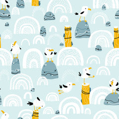 Bandana bavoir - Collection Mouette
